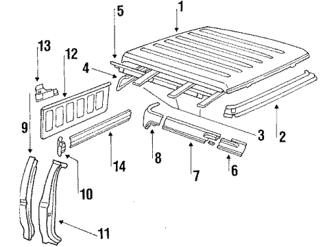 1984 Ford F-350 Back Panel Reinforcement, Rear Driver Side Diagram for E7TZ35403B49A