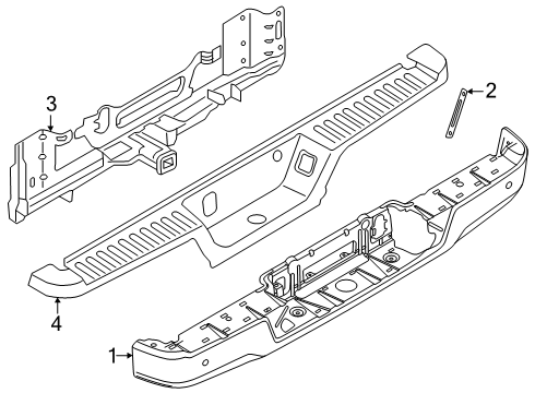 2024 Ford F-150 Bumper & Components - Rear Diagram