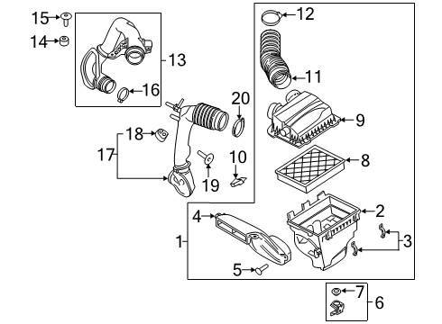 2017 Lincoln MKZ Air Intake Diagram