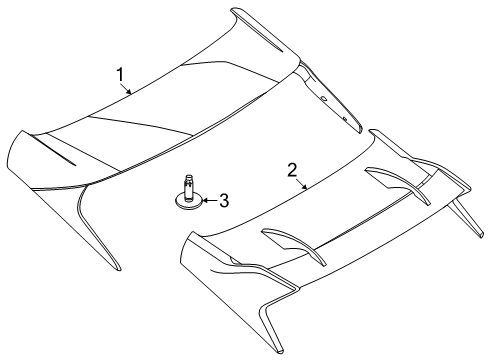 2024 Ford Mustang Mach-E Rear Spoiler Diagram
