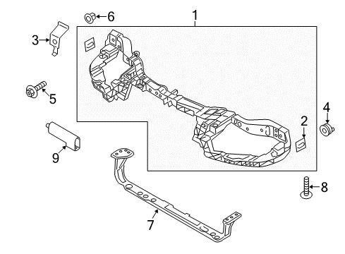 2017 Ford Focus Radiator Support Diagram