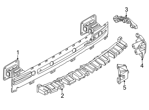 2024 Lincoln Nautilus Bumper & Components - Rear Diagram