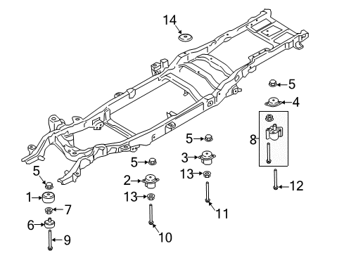 2017 Ford F-350 Super Duty Frame & Components Diagram