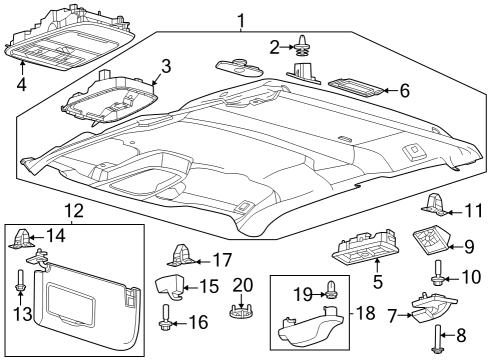 2023 Ford F-350 Super Duty Interior Trim - Cab Diagram 5 - Thumbnail