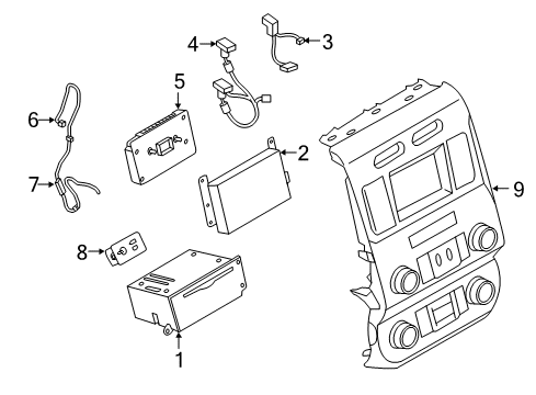 2020 Ford Expedition Radio Diagram for JL1Z-18C869-EA