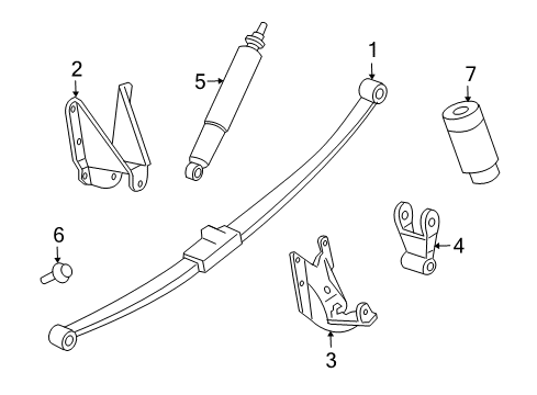 2002 Lincoln Blackwood Rear Suspension Components Diagram