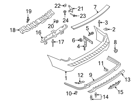2020 Ford Expedition Bumper & Components - Rear Diagram