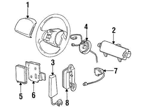 2001 Lincoln Navigator Bracket Diagram for XL1Z14B058AA