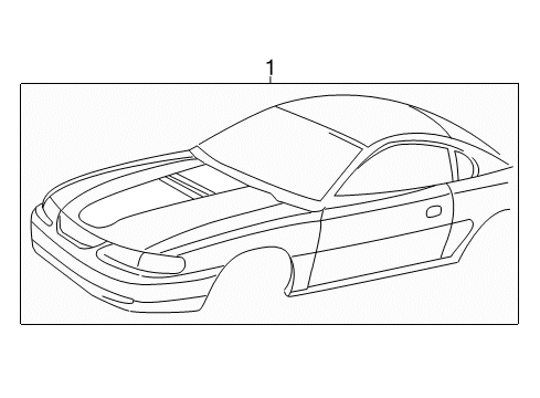 1999 Ford Mustang Stripe Tape Diagram
