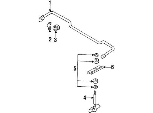 2000 Mercury Villager Stabilizer Bar & Components Diagram