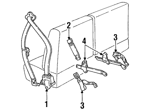 1994 Ford Explorer Front Seat Belts Diagram