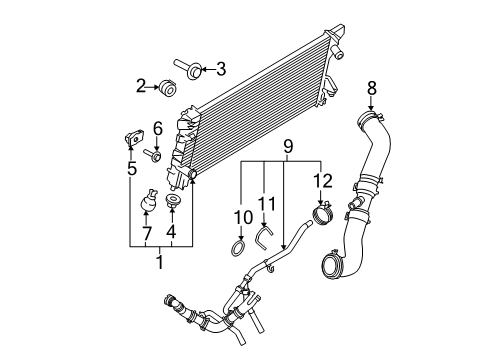 2024 Ford F-150 Radiator & Components Diagram