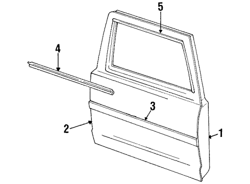 1994 Ford Explorer Door & Components Diagram 2 - Thumbnail