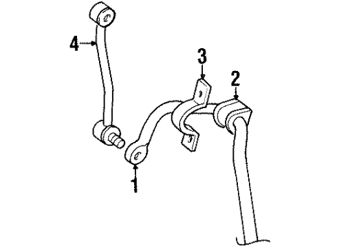 1993 Ford Ranger Stabilizer Bar & Components Diagram 6 - Thumbnail