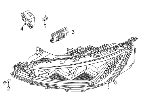 2025 Lincoln Aviator Control And Actuator - Headlamp Level Diagram for PC3Z-13K198-M