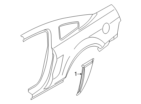 2012 Ford Mustang Scoop, Passenger Side Diagram for AR3Z-63279D36-AA