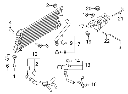 2017 Ford F-150 Radiator & Components Diagram