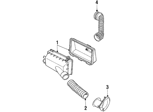 1987 Ford Escort Air Inlet Diagram 2 - Thumbnail