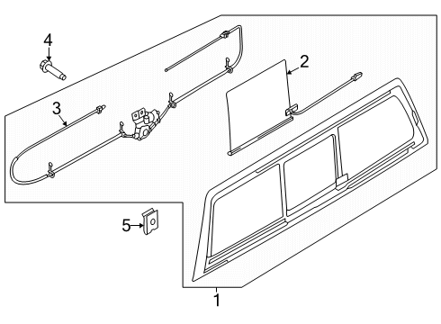 2024 Ford F-150 Back Glass Diagram