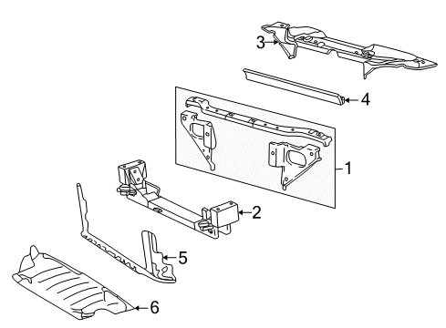 2000 Lincoln LS Radiator Support Diagram