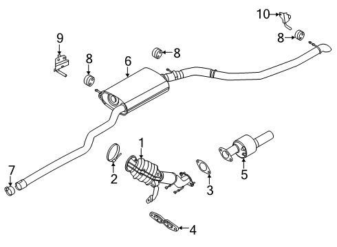 2025 Ford Maverick Exhaust Components Diagram