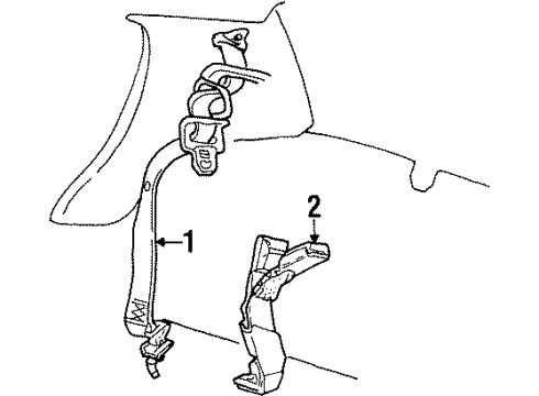 2000 Ford Crown Victoria Rear Seat Belts Diagram
