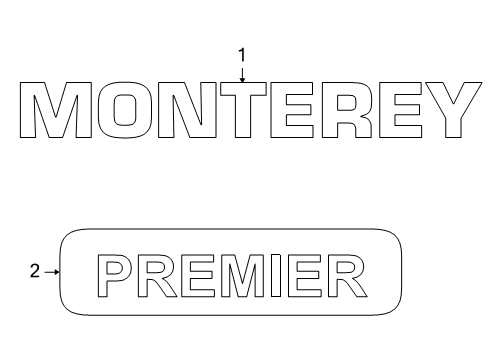 2006 Mercury Monterey Exterior Trim - Side Panel Diagram