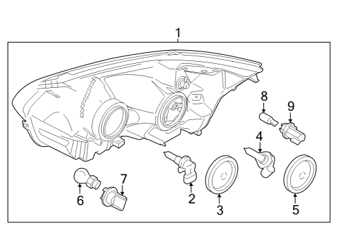 2024 Ford E-Transit Bulbs Diagram