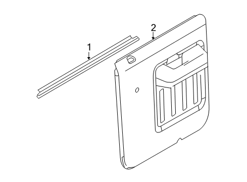 2008 Ford F-250 Super Duty Interior Trim - Rear Door Diagram