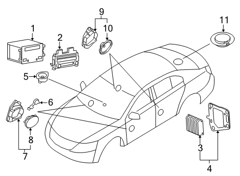 2013 Lincoln MKS Sound System Diagram