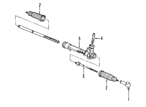 1996 Ford Contour Steering Gear & Linkage Diagram