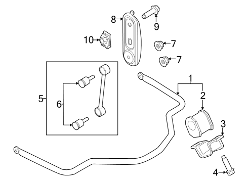 2025 Ford F-250 Super Duty Stabilizer Bar & Components Diagram
