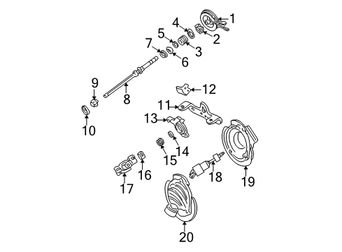 2005 Ford Taurus Shaft & Internal Components Diagram