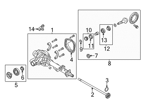 2013 Ford F-250 Super Duty Axle Housing - Rear Diagram