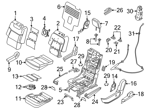 2024 Lincoln Aviator Second Row Seats Diagram