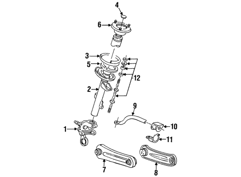 1998 Ford Taurus Rear Suspension Components Diagram 3 - Thumbnail