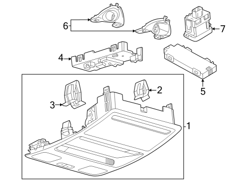 2025 Ford Mustang Overhead Console Diagram