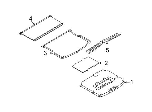 2011 Mercury Mariner Interior Trim - Rear Body Diagram