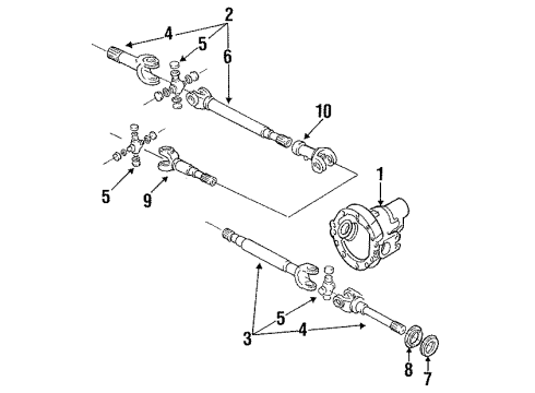 1991 Ford F-150 Front Axle & Carrier Diagram