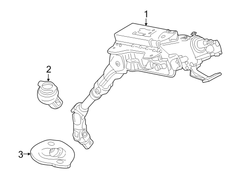 2024 Ford E-Transit Steering Column Assembly Diagram