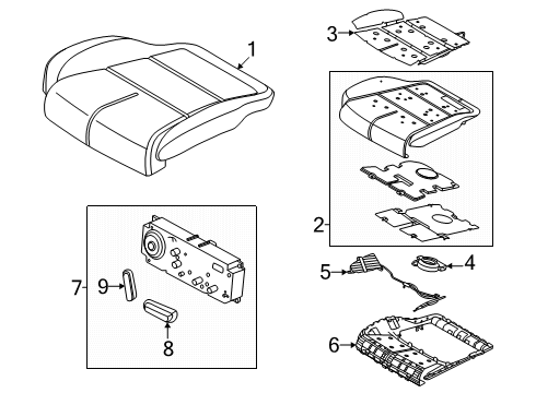 2025 Lincoln Navigator Front Seat Components Diagram