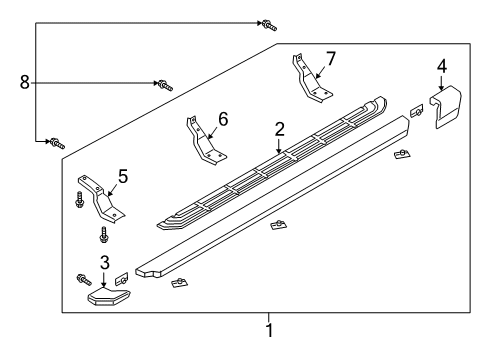 2023 Ford Ranger Running Board Diagram 2 - Thumbnail