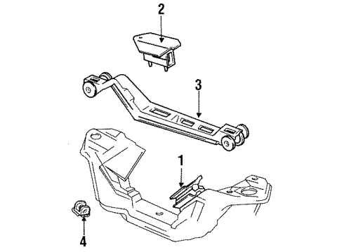 1986 Ford Mustang Engine & Trans Mounting Diagram 2 - Thumbnail
