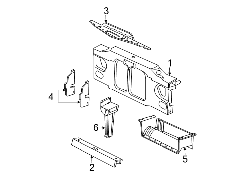2001 Ford Explorer Sport Trac Radiator Support Diagram