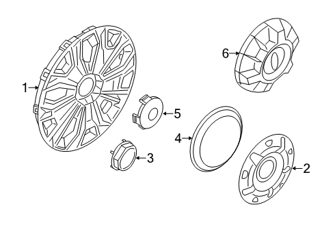 2016 Ford Transit-250 Wheel Covers & Trim Diagram