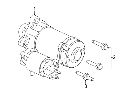 2018 Ford F-150 Starter Diagram for JL3Z-11002-A