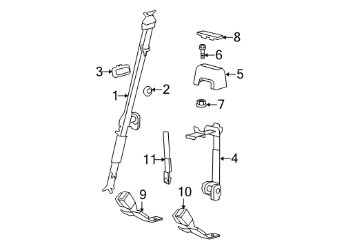 2010 Ford F-150 Rear Seat Belts Diagram