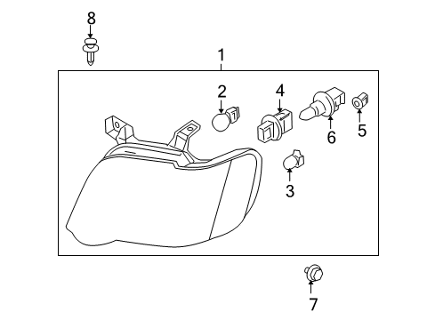 2006 Ford Explorer Headlamp Components Diagram