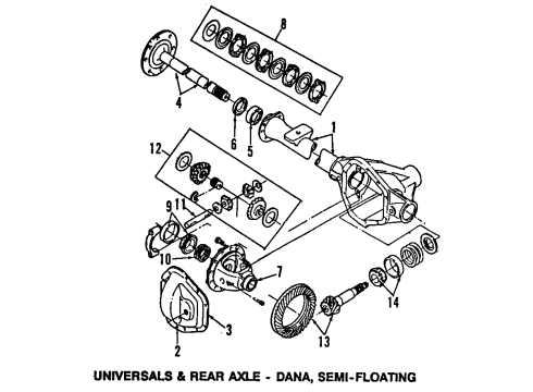1985 Ford F-250 Differential - Rear Diagram