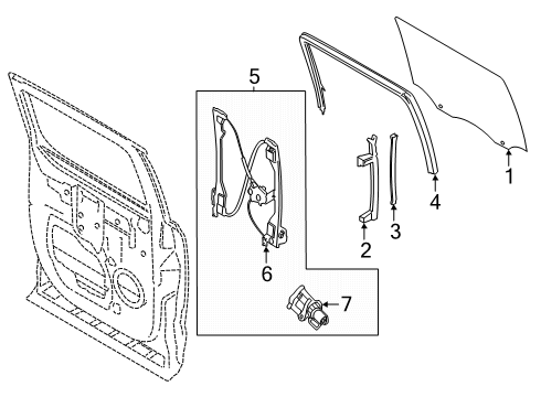 2024 Ford F-150 Rear Door Diagram
